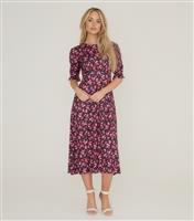 Women's Multicoloured Floral Print Midi Dress WKNDGIRL New Look