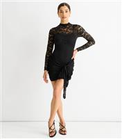 Women's Black Lace Bodycon Mini Dress Gini London New Look