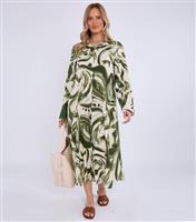 Women's Linen Blend Pocket Shirt Midi Dress Gini London New Look
