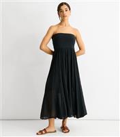 Women's Black Maxi Skater Skirt Multiway Dress Gini London New Look