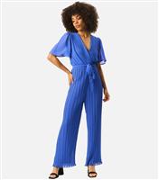 Women's Blue Pleated Jumpsuit Gini London New Look