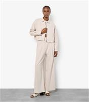 Women's Stone Wide Leg Tailored Trousers Apricot New Look