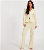Women's Cream High Waist Tailored Trousers Quiz New Look