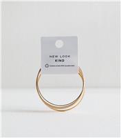 Pack of 4 Gold Tone Textured Bangles New Look