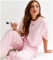 Girls' Light Pink Short Sleeve Sweatshirt New Look
