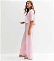 Girls' Pink Wide Leg Joggers New Look
