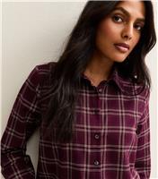 Women's Red Checked Long Sleeve Shirt New Look