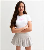 Girls' Grey Puffball Skort New Look