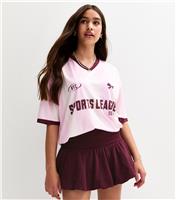 Girls' Dark Burgundy Puffball Skort New Look