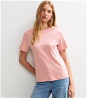 Women's Light Pink Premium Heavyweight Cotton Relaxed T-Shirt New Look
