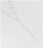 Silver Tone Layered Ball Chain Necklace New Look