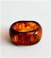 Brown Resin Curved Bangle New Look
