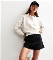 Women's Light Grey Relaxed Rugby Sweatshirt New Look