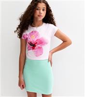 Girls' Turquoise Textured Tube Skirt New Look