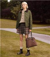 Women's Khaki Corduroy Collar Quilted Jacket New Look