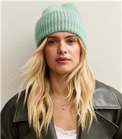 Blue Chunky Ribbed Knit Beanie New Look