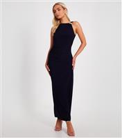 Women's Navy Ruched Midaxi Dress Quiz New Look