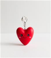 Red Heart Stress Ball Foam Keyring New Look