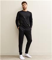 Men's Black Slim Fit Pyjama Set New Look