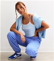 Girls' Blue Oversized Cuff Joggers New Look