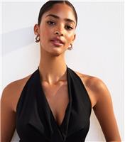 Women's Black Halter Cowl Neck Sleeveless Body New Look