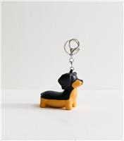 Brown Sausage Dog Foam Stress Ball Keyring New Look