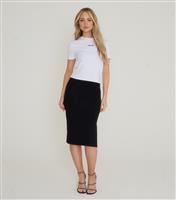 Women's Black Knee Length Skirt WKNDGIRL New Look