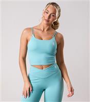 Women's 365 Bright Blue Logo Print Tank Top Gym King New Look