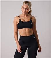 Women's 365 Black Logo Print Sports Bra Gym King New Look