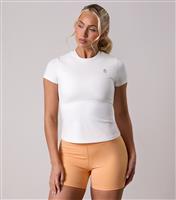 Women's 365 White Logo Print Cap Sleeve T-Shirt Gym King New Look