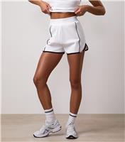 Women's White Ribbed Contrast Trim Shorts Gym King New Look