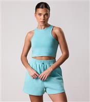 Women's Define Bright Blue Twisted Back Vest Gym King New Look