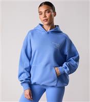 Women's Define Blue Logo Print Hoodie Gym King New Look