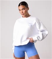 Women's White Define Crew Neck Sweatshirt Gym King New Look