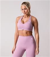 Women's Pink 365 Logo Print Ruched Sports Bra Gym King New Look