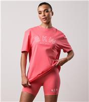 Women's Coral Logo Embroidered Boyfriend Fit T-Shirt Gym King New Look