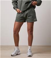 Women's Light Khaki Logo Embroidered Gym King New Look