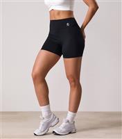 Women's Black 365 Scrunched Back Shorts Gym King New Look