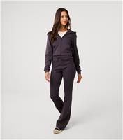 Women's Grey Pintuck Flared Trousers Pink Vanilla New Look