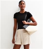 Women's Stone Bermuda Patch Pocket Shorts New Look