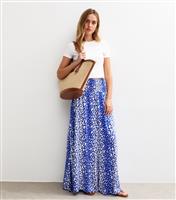 Women's Blue Abstract Print Wide Leg Trousers New Look