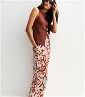 Women's Blue Paisley Print Wide Leg Trousers New Look