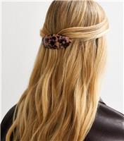 Brown Tortoiseshell Print Hair Slide New Look