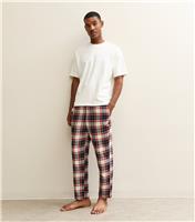 Men's Red Regular Check Pyjama Bottoms Jack & Jones New Look