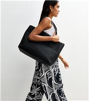 Women's Blue Palm Tree Print Cropped Trousers New Look