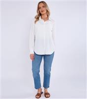 Women's White Oversized Shirt Gini London New Look