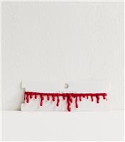 Red Halloween Blood Choker Necklace New Look