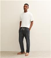 Men's Blue Relaxed Check Pyjama Bottoms New Look