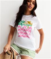 Women's White Rio De Janeiro Slogan Print T-Shirt New Look
