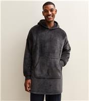 Men's Dark Grey Soft Touch Snoodie New Look